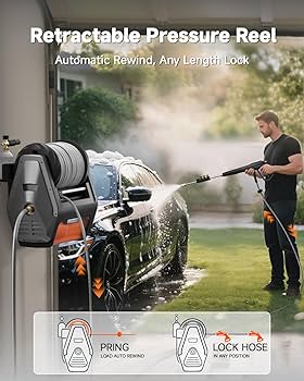 Giraffe Tools Grandfalls Retractable Pressure Washer Pro